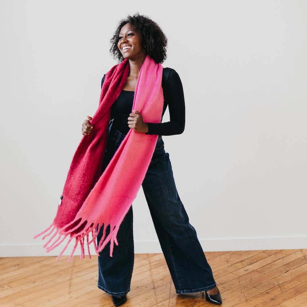 Easy Like Monday Morning Scarf: Pink