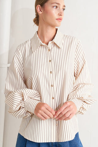 Pinstripe Chic Top - ONLINE ONLY