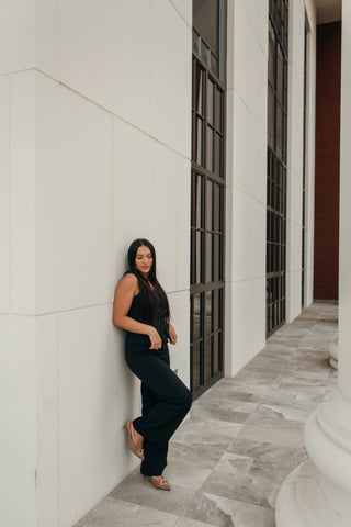 Black High Waisted Trousers