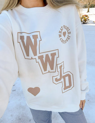 WWJD Varsity Unisex Crewneck - ONLINE ONLY