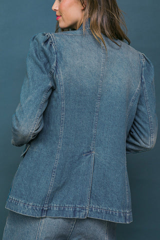 Give It Your All Denim Blazer - ONLINE ONLY
