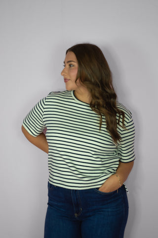 Maria Boxy Tee - Striped