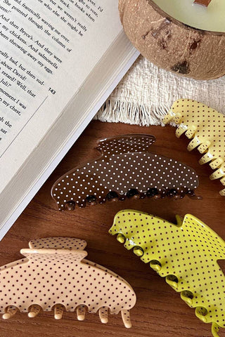 Polka Dot Hair Claw Clip