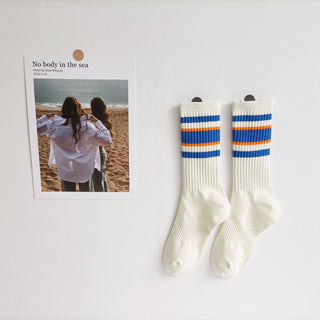 Striped Color Block Casual Socks DP25A429