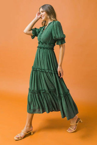 A solid midi dress-AD2515