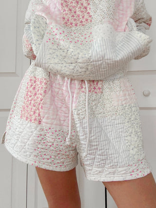 Quilted Drawstring Shorts
