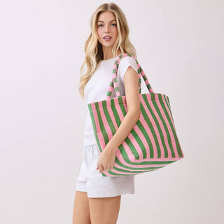 Striped Terry Tote Bag