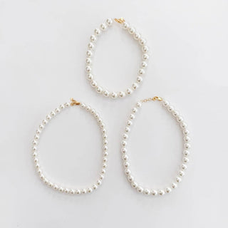 Chunky Three Piece Pearl Necklace - WATERPROOF