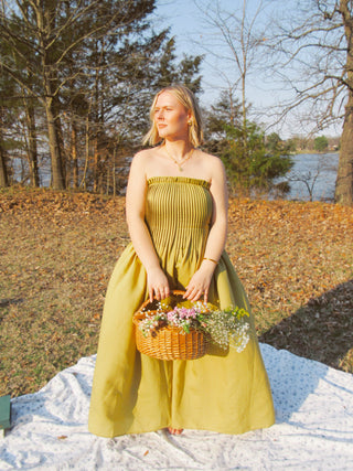 Olivia Pleated Maxi Dress