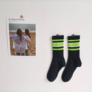Striped Color Block Casual Socks DP25A429