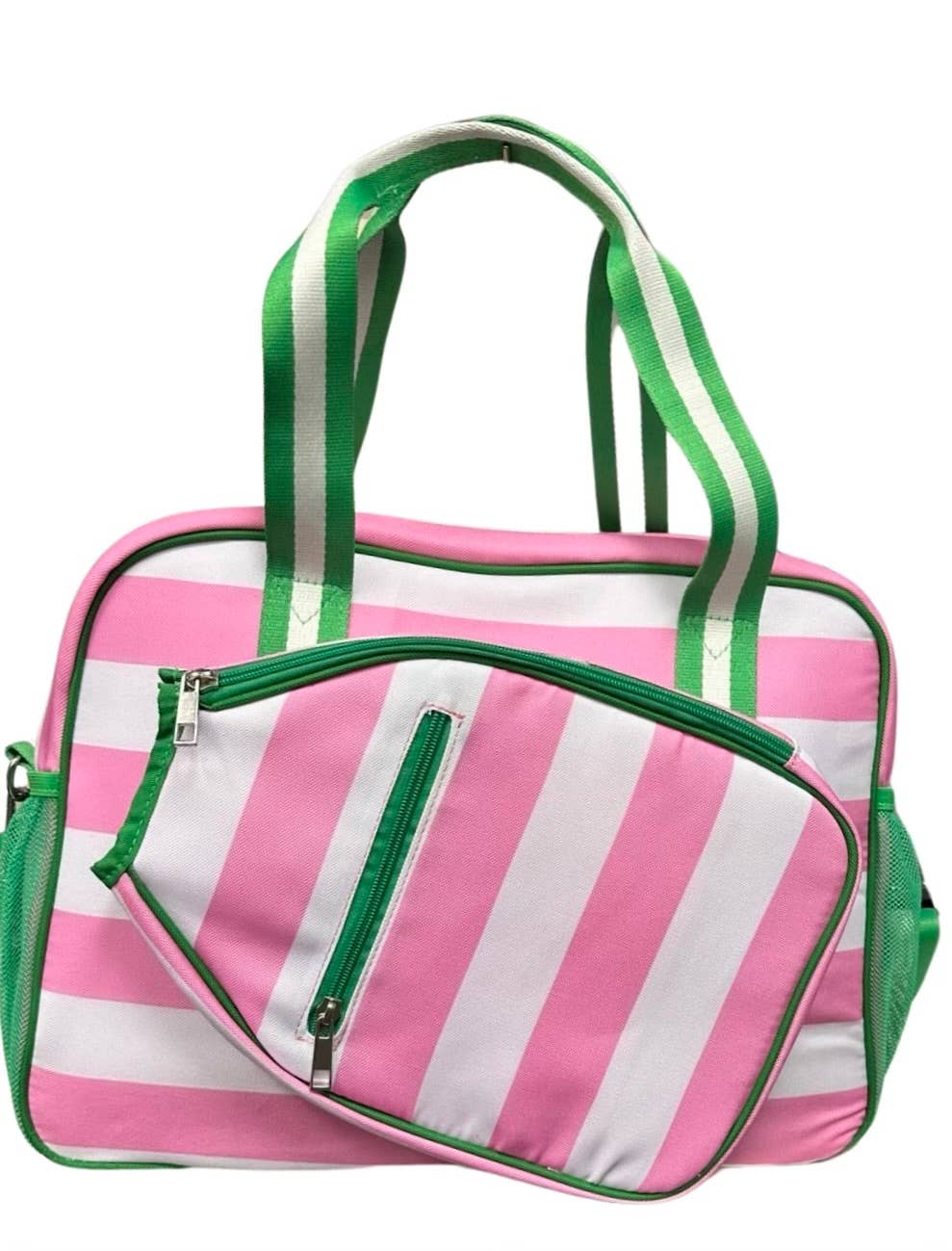Puffer Pickle Ball tote Canvas Pink and Green