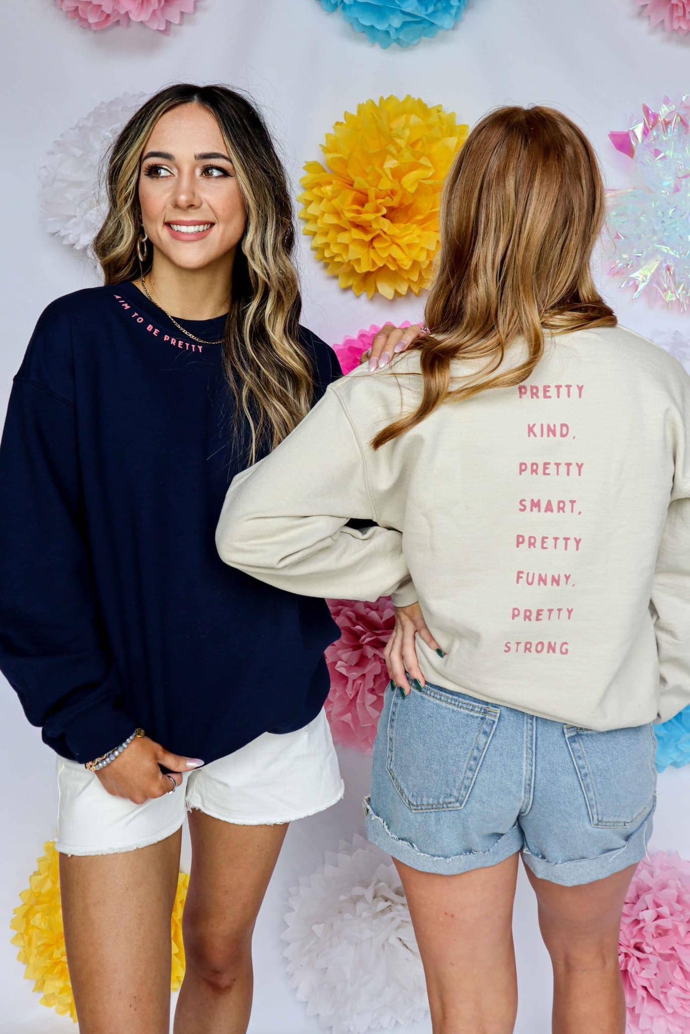 Aim To Be Pretty Navy Sweatshirt