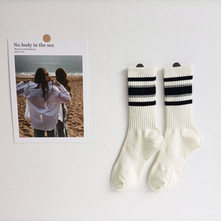 Striped Color Block Casual Socks DP25A429