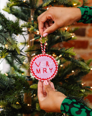 Very Merry Needlepoint Ornament