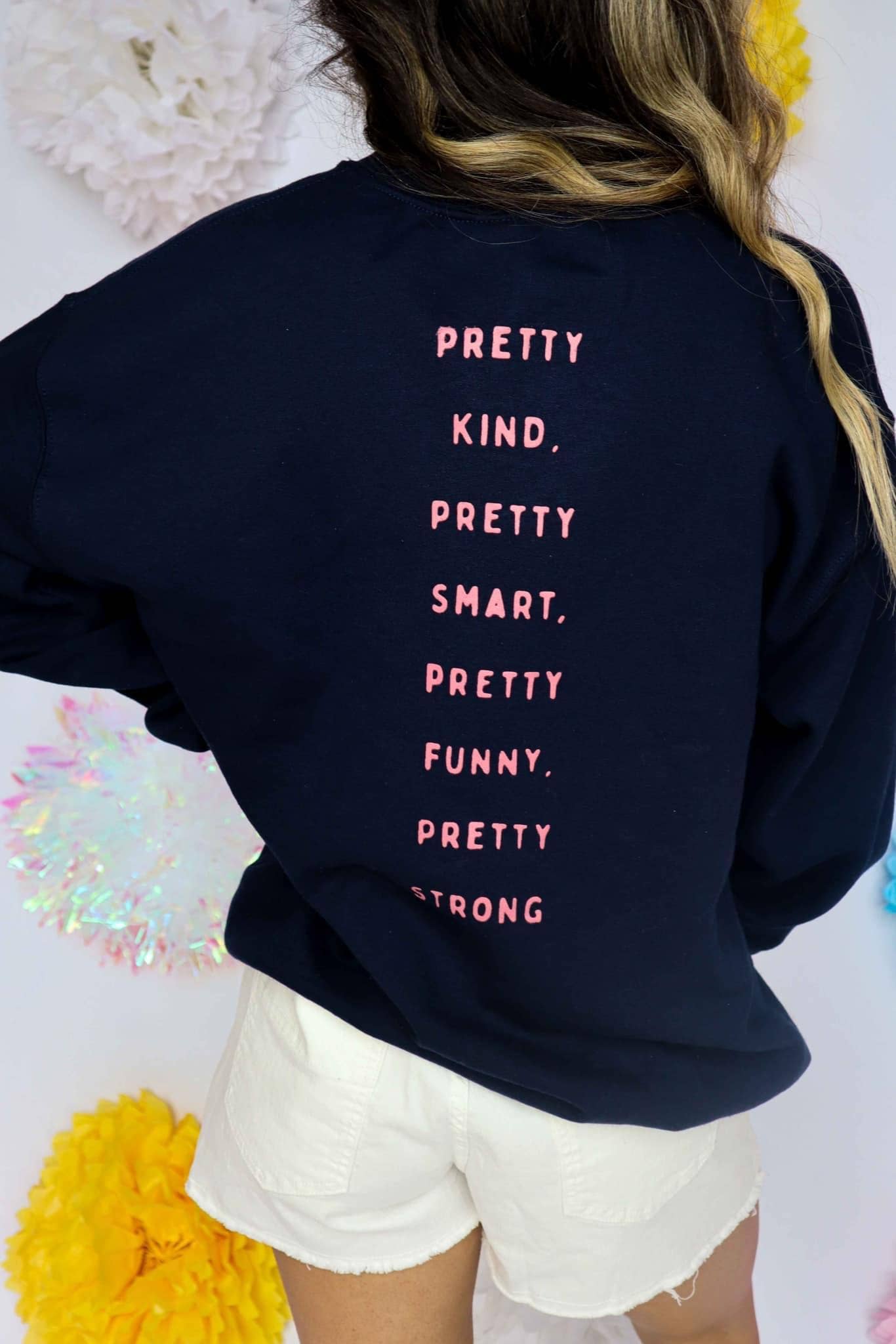 Aim To Be Pretty Navy Sweatshirt