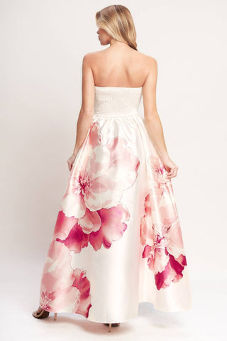 Ivory Coral Maxi Dress