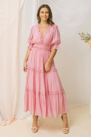 A solid midi dress-AD2515
