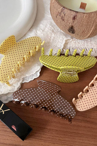 Polka Dot Hair Claw Clip