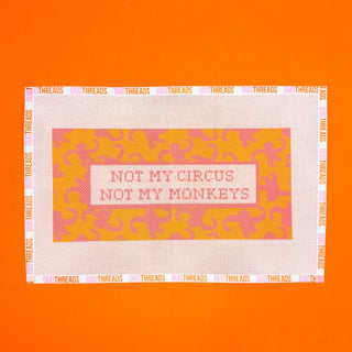Not My Monkeys Needlepoint Canvas