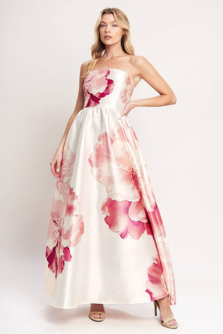 Ivory Coral Maxi Dress S