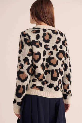Vintage Round Neck Leopard Print Cardigan DP25E540
