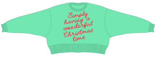 Wonderful Christmas Time Crop Sweatshirt
