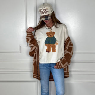 Cozy Plaid Bear Tee