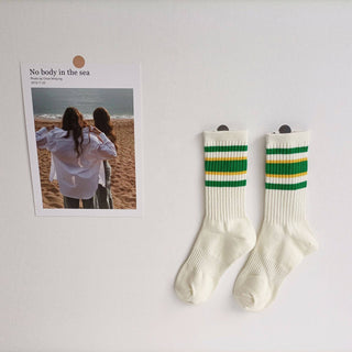 Striped Color Block Casual Socks DP25A429