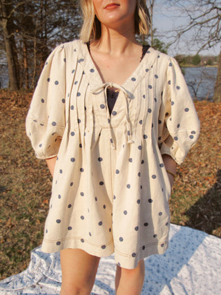Olivia Polka Dot Romper