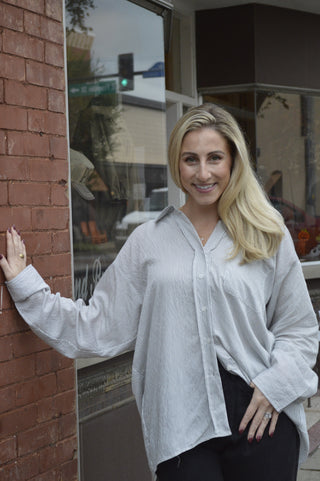 Black Stripe Button Down