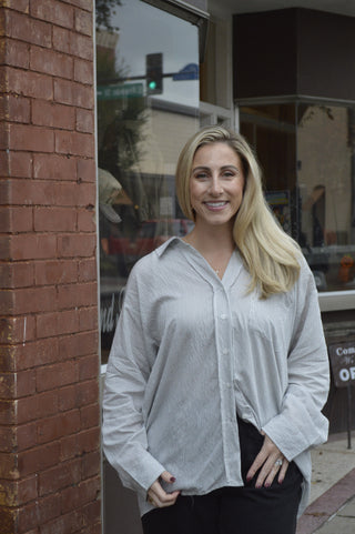 Black Stripe Button Down