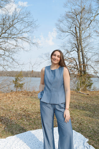 Denim Stripe Trousers