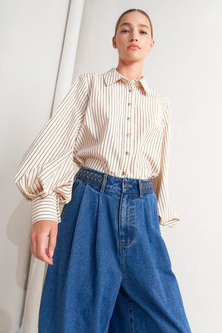 Pinstripe Chic Top - ONLINE ONLY