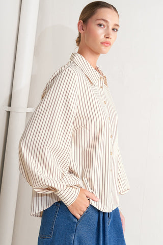 Pinstripe Chic Top - ONLINE ONLY