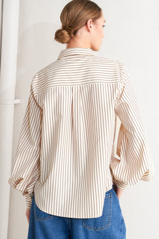 Pinstripe Chic Top - ONLINE ONLY
