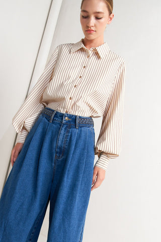 Pinstripe Chic Top - ONLINE ONLY