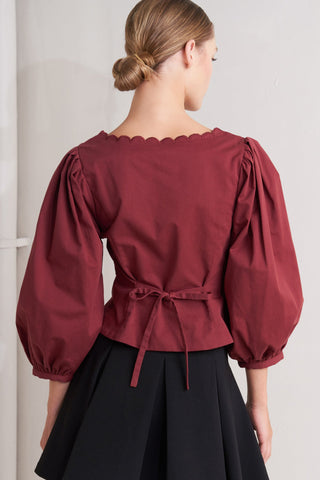 Amour Scallop Woven Top - ONLINE ONLY