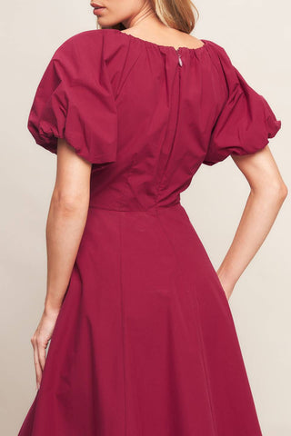 Crimson Romance Midi Dress - ONLINE ONLY