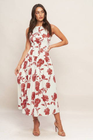 Roma Floral Midi Dress - ONLY ONLINE
