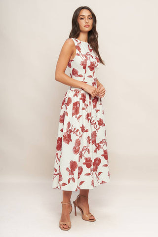 Roma Floral Midi Dress - ONLY ONLINE