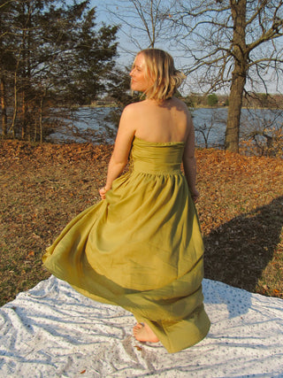 Olivia Pleated Maxi Dress