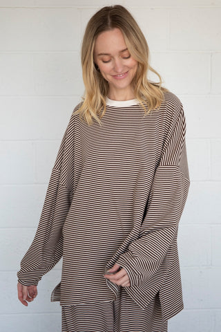 Dani Top - Brown Stripe
