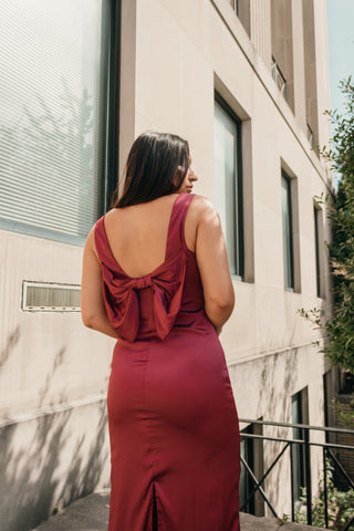 Burgundy Midi Dress