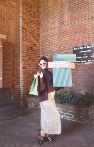 Carol Sequin Midi Skirt