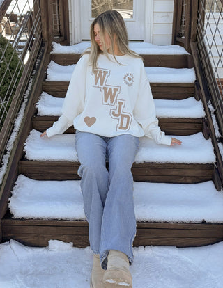 WWJD Varsity Unisex Crewneck - ONLINE ONLY