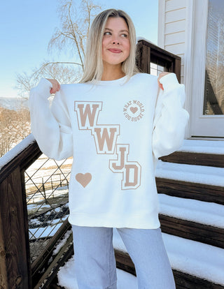 WWJD Varsity Unisex Crewneck - ONLINE ONLY
