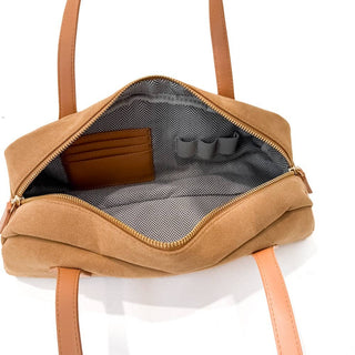 Sally Suede Barrel Shoulder Bag