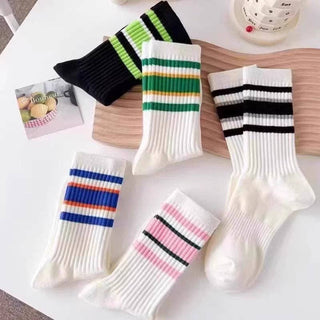 Striped Color Block Casual Socks DP25A429