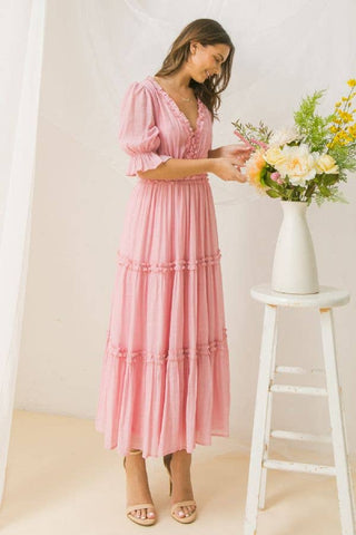 A solid midi dress-AD2515