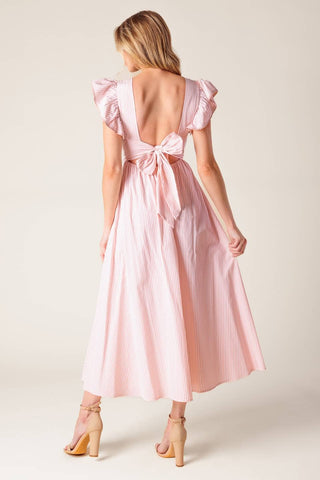 A striped woven midi dress - ID22256